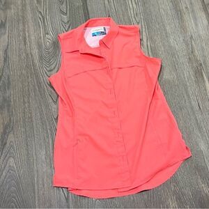 Magellan Outdoors Fish Gear Semi-Fitted Moisture Wicking Shirt Lined Pink Size M